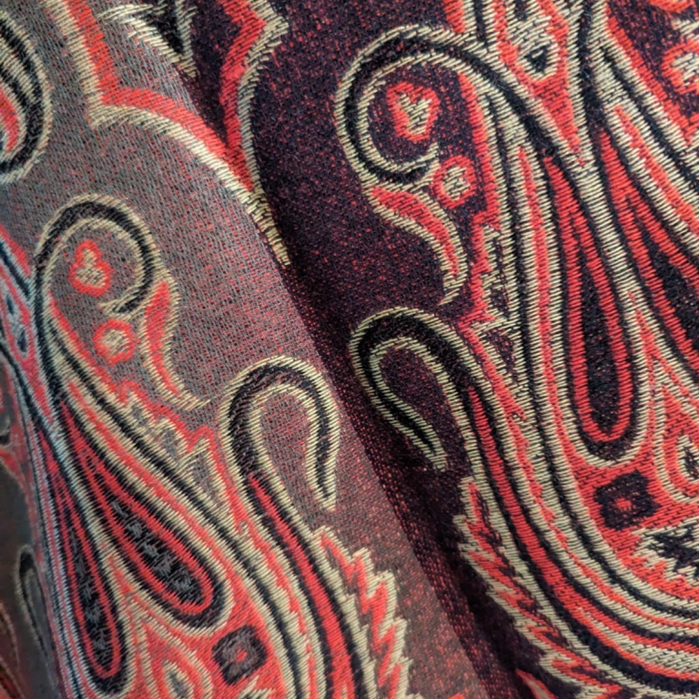 Large Scarf or Wrap with Fringe - Picture 3 of 10
